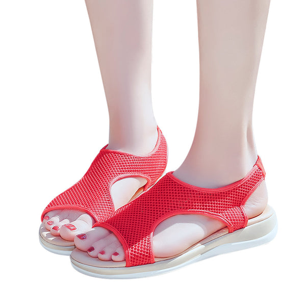 Fashion Women Breathable Flat Heel Anti Skidding Beach Shoes Rome Sandals