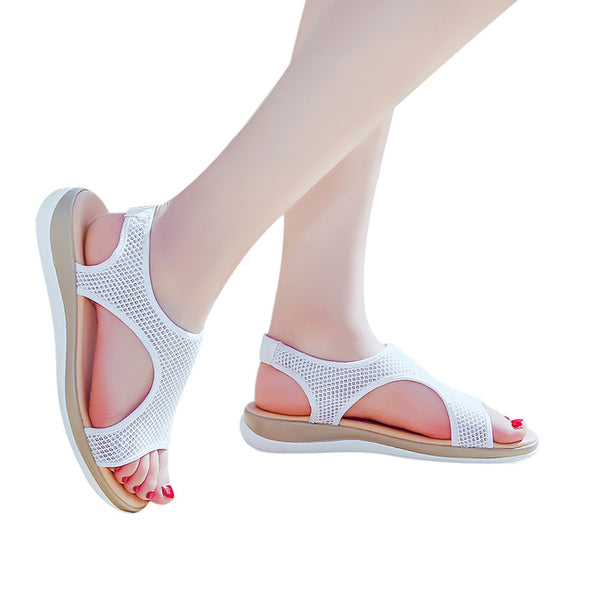 Fashion Women Breathable Flat Heel Anti Skidding Beach Shoes Rome Sandals